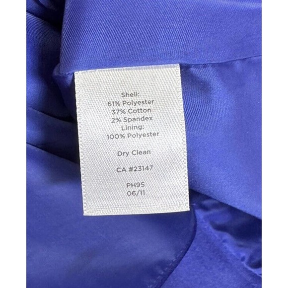 NWT Talbots‎ Blue Satin Classic Sleeveless Wrap Detail Dress Size 2P - Picture 5 of 5